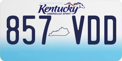 KY license plate 857VDD