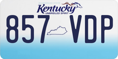 KY license plate 857VDP