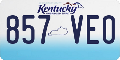 KY license plate 857VEO