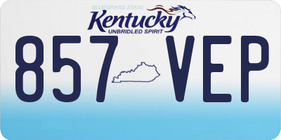 KY license plate 857VEP