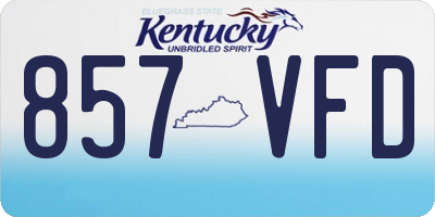 KY license plate 857VFD