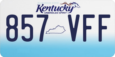 KY license plate 857VFF