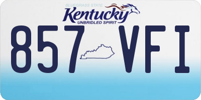KY license plate 857VFI