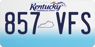 KY license plate 857VFS