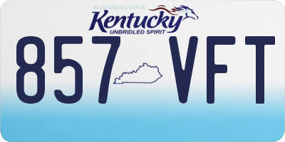 KY license plate 857VFT