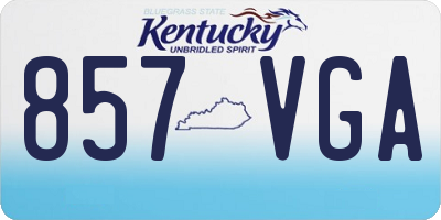 KY license plate 857VGA