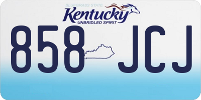 KY license plate 858JCJ