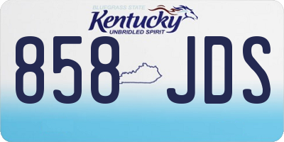 KY license plate 858JDS