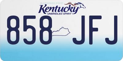 KY license plate 858JFJ