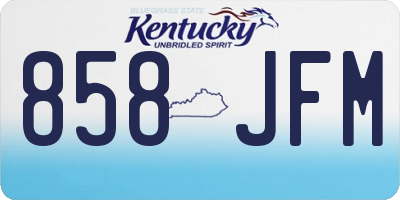 KY license plate 858JFM