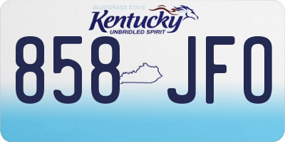 KY license plate 858JFO