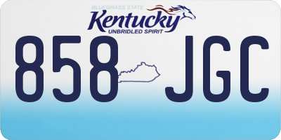 KY license plate 858JGC