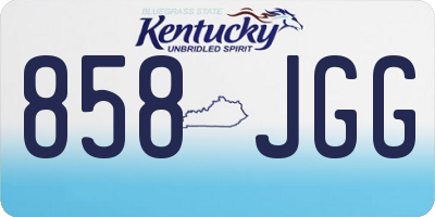KY license plate 858JGG