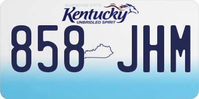 KY license plate 858JHM