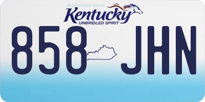 KY license plate 858JHN