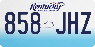 KY license plate 858JHZ