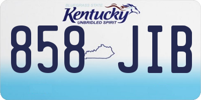 KY license plate 858JIB