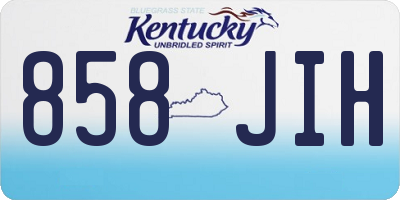 KY license plate 858JIH