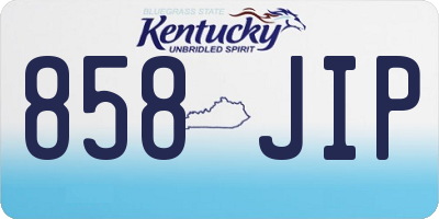 KY license plate 858JIP