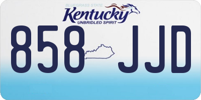 KY license plate 858JJD