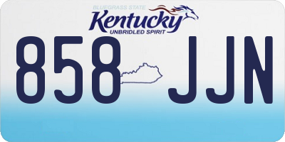 KY license plate 858JJN