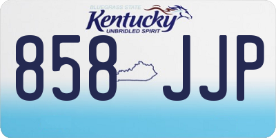 KY license plate 858JJP
