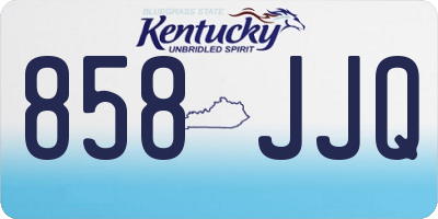 KY license plate 858JJQ