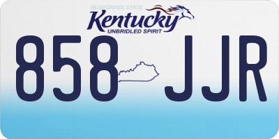 KY license plate 858JJR