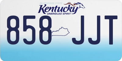 KY license plate 858JJT