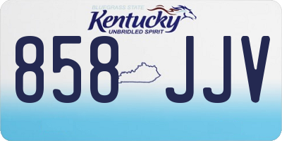 KY license plate 858JJV