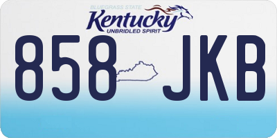 KY license plate 858JKB