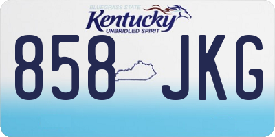 KY license plate 858JKG