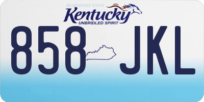 KY license plate 858JKL