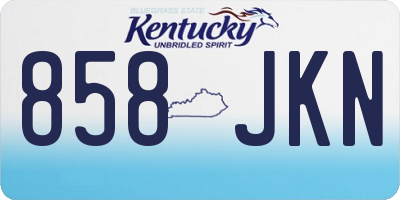 KY license plate 858JKN