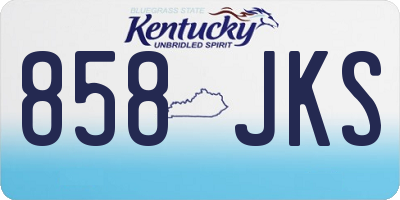 KY license plate 858JKS