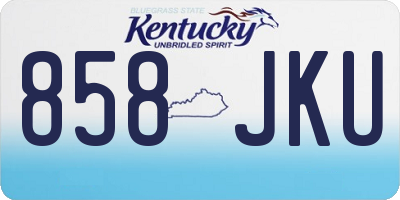 KY license plate 858JKU