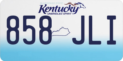 KY license plate 858JLI