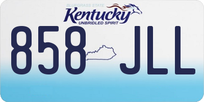 KY license plate 858JLL
