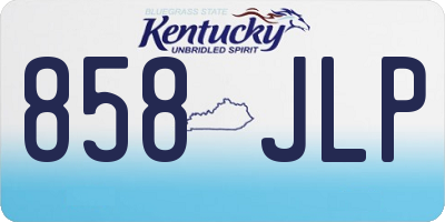 KY license plate 858JLP