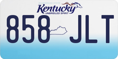 KY license plate 858JLT