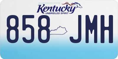 KY license plate 858JMH