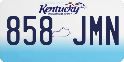 KY license plate 858JMN