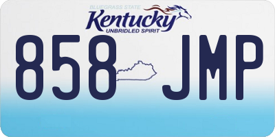 KY license plate 858JMP