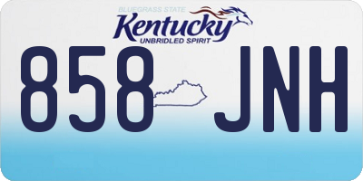 KY license plate 858JNH