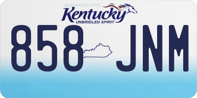 KY license plate 858JNM