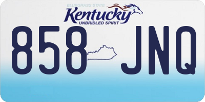 KY license plate 858JNQ