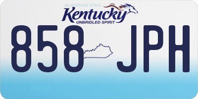 KY license plate 858JPH