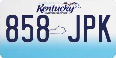 KY license plate 858JPK