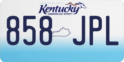 KY license plate 858JPL