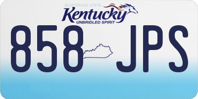 KY license plate 858JPS